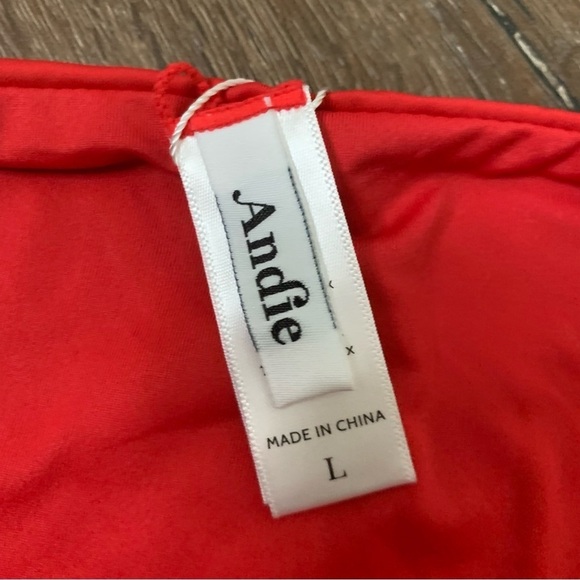 Andie Womens red Havana top/ cheeky bottom bikini swimsuit L - Picture 9 of 10